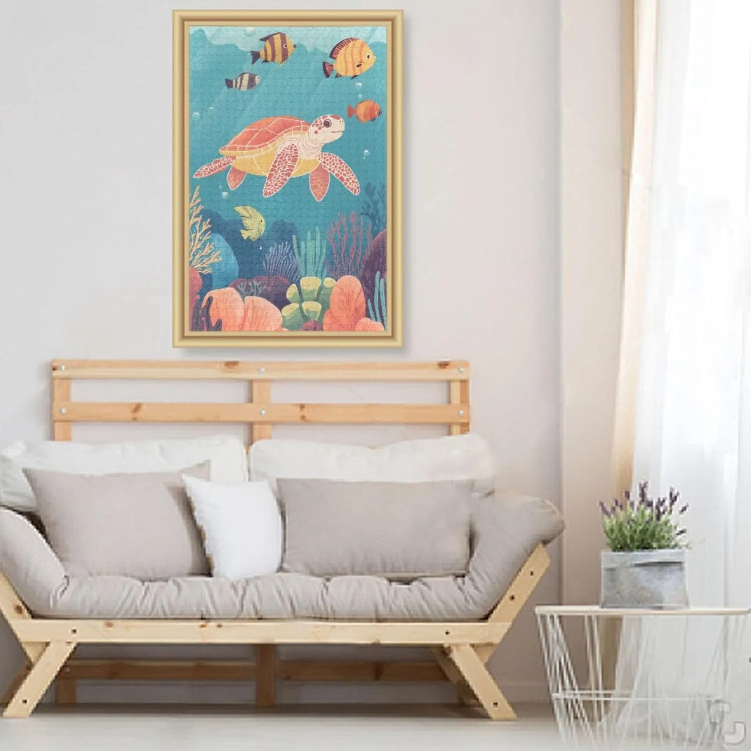 Sea Turtle Tortoise Fish Ocean Jigsaw Puzzles 500 Pieces Toy Games Educational Gift Home Decor for Adults Kids S0406094