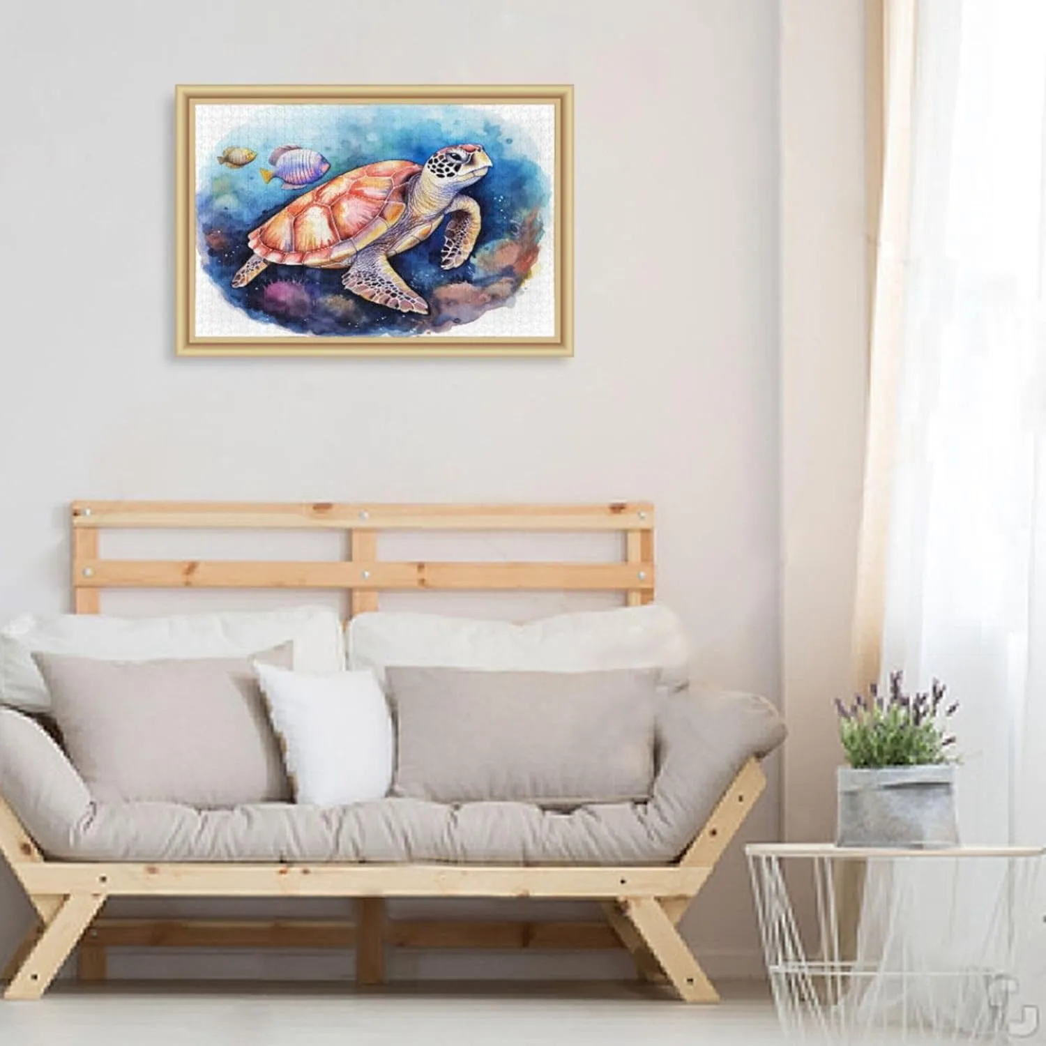 Sea Turtle Tropical Fish Jigsaw Puzzles 500 Pieces Toy Games Educational Gift Home Decor for Adults Kids A111445