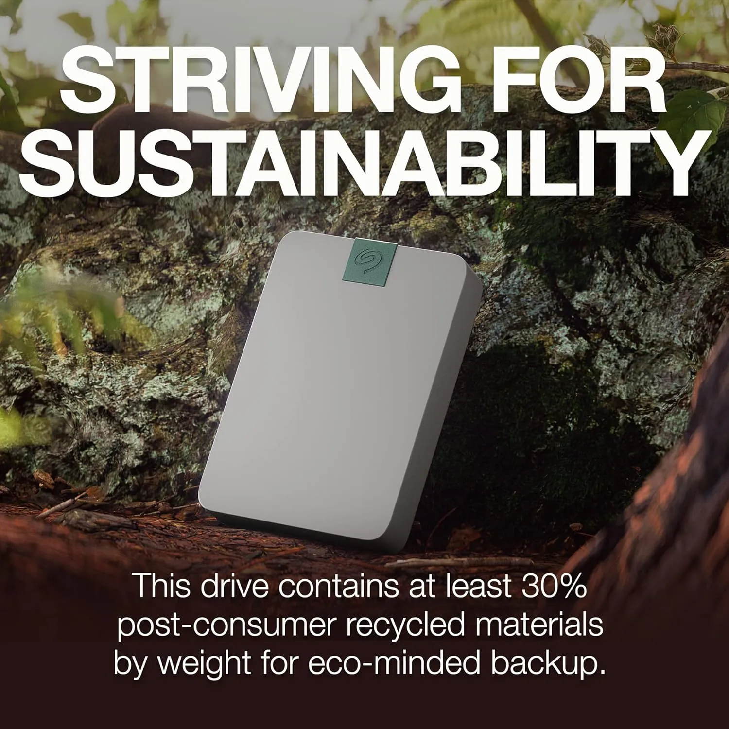 Seagate Ultra Touch HDD 5TB External Hard Drive - 15mm, Pebble Grey, Post-Consumer Recycled Material (STMA5000400) (Renewed)