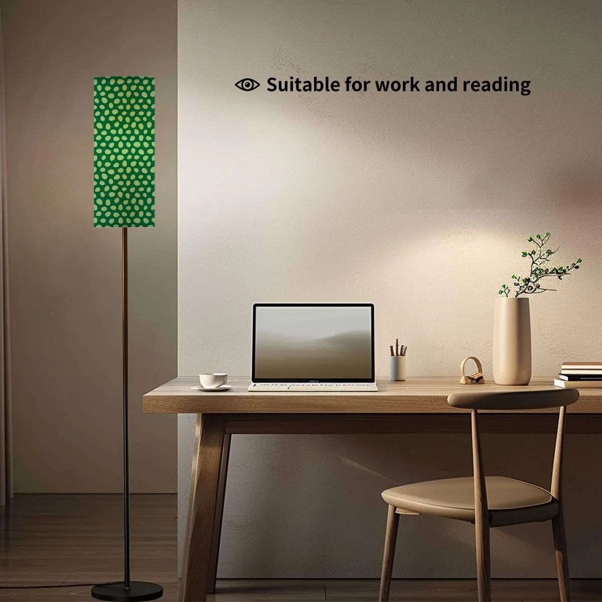 Seamless Pattern Scatter Light Green Easter Eggs Modern Floor Lamp Minimalist Standing Lamps for Living Room LED Corner Lamp Remote Control Metal Pole Lamp for Bedroom, Reading