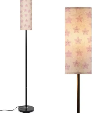 Seamless Pattern sea starfishes Modern Floor Lamp Minimalist Standing Lamps for Living Room LED Corner Lamp Remote Control Metal Pole Lamp for Bedroom, Reading