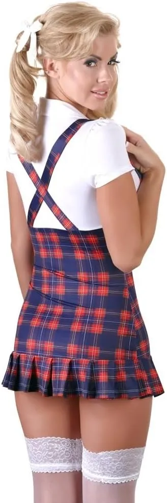 Sexy School Girl Costume, Blue, X-Large, 330 Gram
