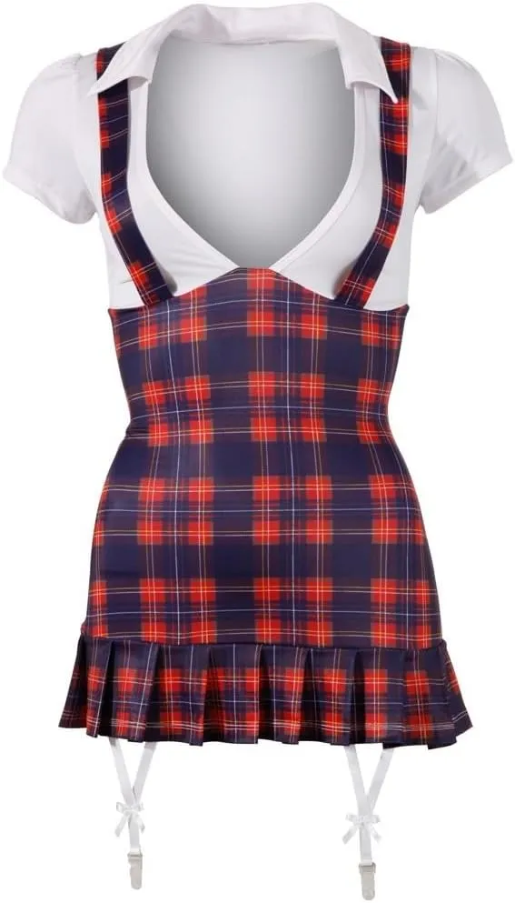 Sexy School Girl Costume, Blue, X-Large, 330 Gram