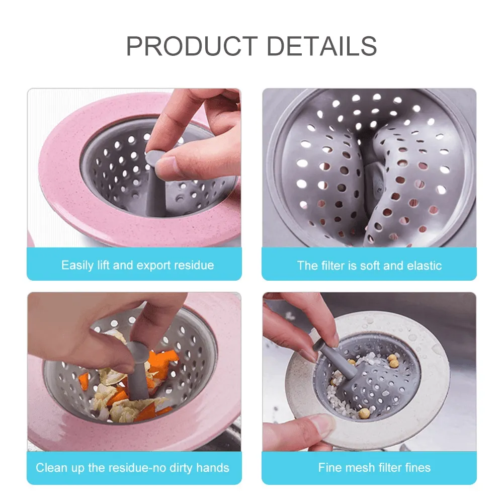 Silicone Sink Strainer - Kitchen Waste Plug Drainer