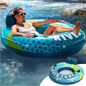 SLOOSH Inflatable River Tubes Float - Heavy Duty Pool Tube Floats for Adults Floating