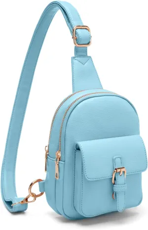 Small Sling Bag Fanny Pack for Girls Vegan Leather 3 Pockets Crossbody Purse for Women Gift for Teen Girls Stuff