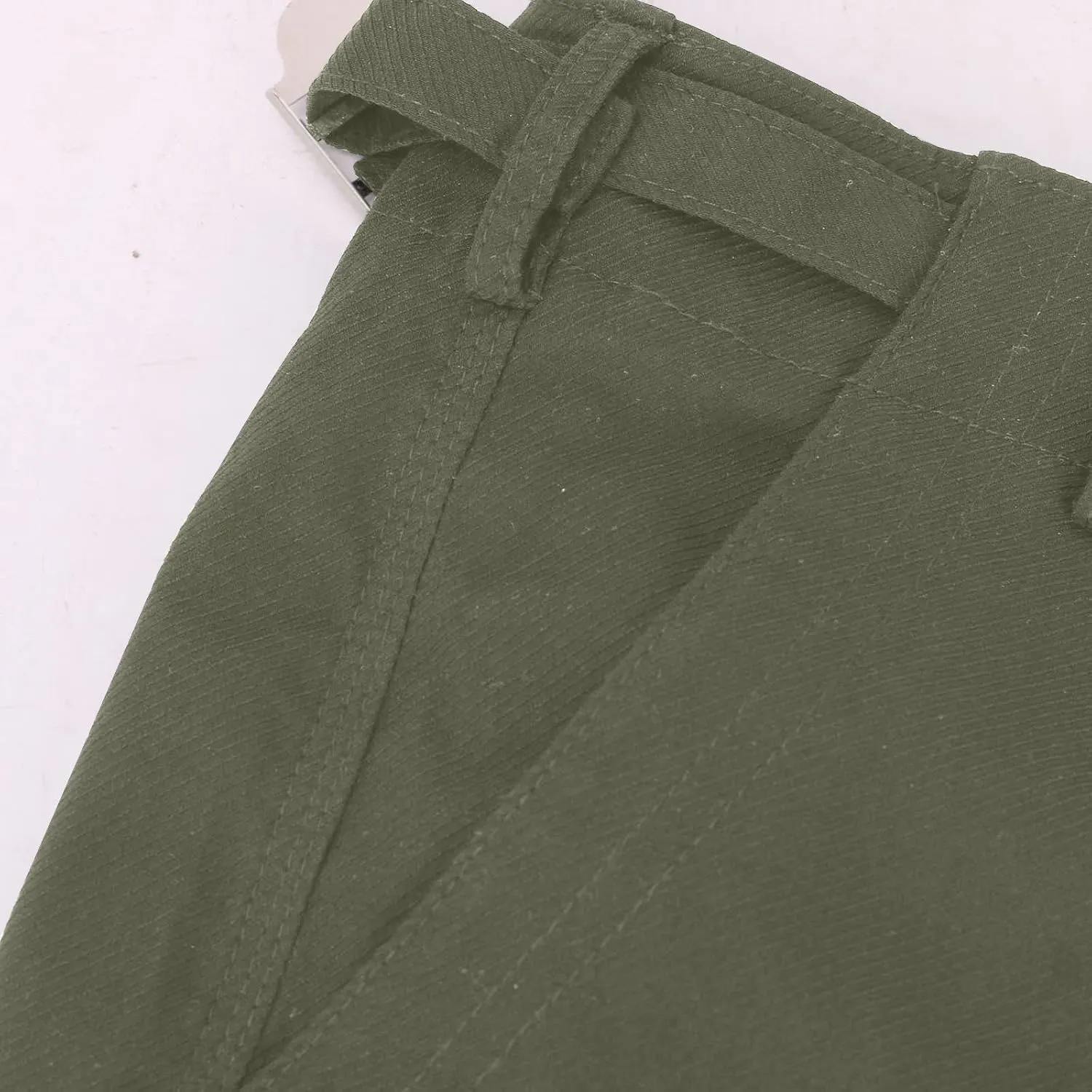 SMIDOW Casual Wide Leg Cargo Pants for Women High Waist Straight Leg Trousers with Pockets Streetwear Stretchy Pants