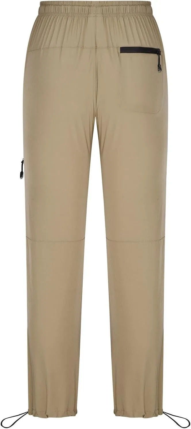 SMIDOW Womens Hiking Cargo Pants Lightweight Quick Dry High Waist Drawstring Jogger Pants Casual Workout Running Sweatpants