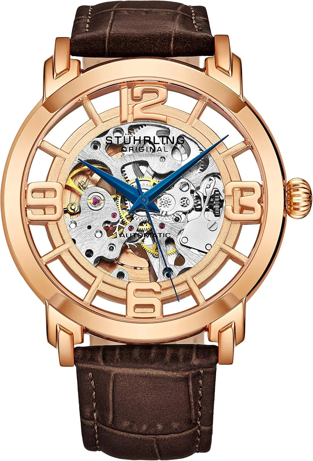 Stuhrling Original Skeleton Automatic Dress Watch - Mens Winchester 44 Elite Mechanical Watch