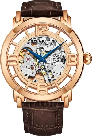 Stuhrling Original Skeleton Automatic Dress Watch - Mens Winchester 44 Elite Mechanical Watch
