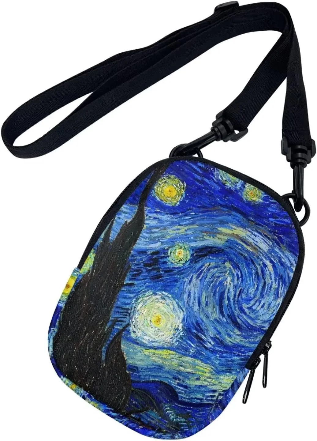 Suobstales Messenger Bag for Women Crossbody Zipper Bag with Adjustable Strap Portable Phone Purse Shoulder Handbag