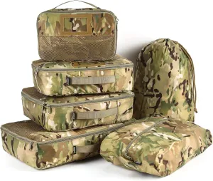 Tactical Packing Cubes 6 Packs Lightweight Luggage Set Packing for Outdoor Organization Travel Accessories Bag Utility Travel Storage Bag