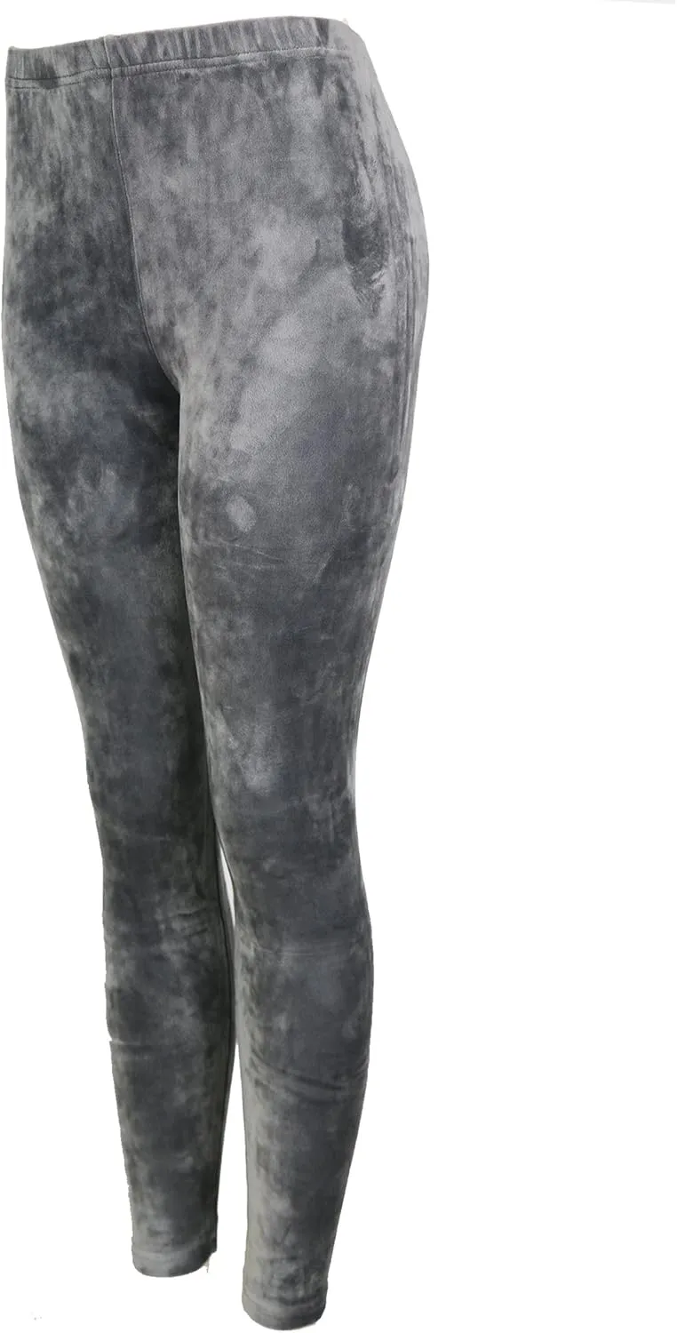 TD Collections Womens Stretchy Velvet Leggings - Soft Velour Winter Pants - Skinny Slim Tights