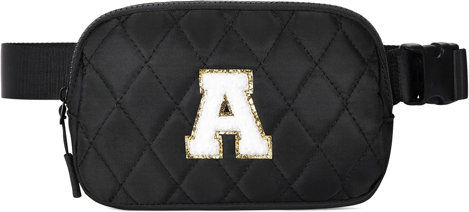 Telena Belt Bag for Women Men Fashionable Crossbody Fanny Pack for Women Waist Bag with Adjustable Strap Beige-Quilted