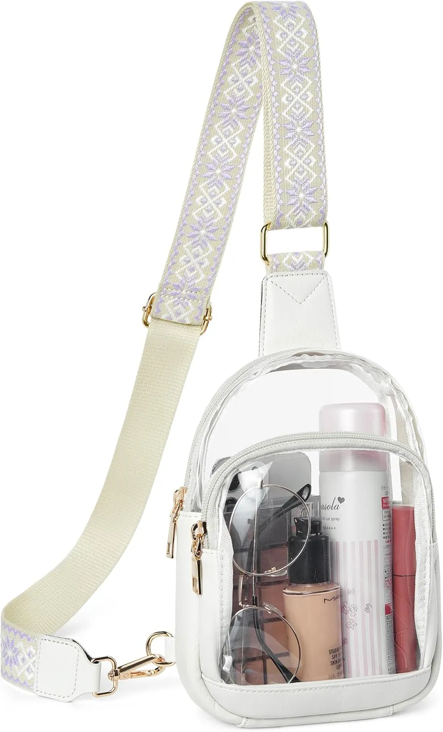 Telena Clear Bag for Stadium Events Women's Clear Purses for Women Stadium Crossbody Bag