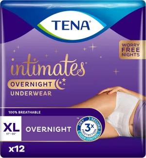 TENA Intimates Overnight Underwear XLarge, 12 Count - 4 Packs per case.