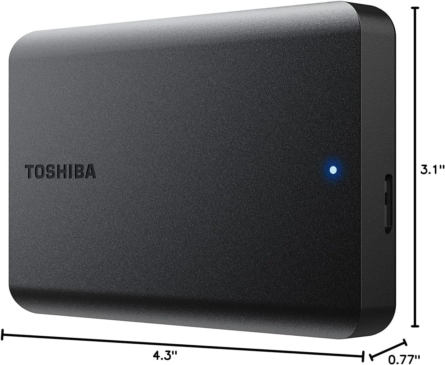 Toshiba Canvio Basics 4TB Portable External Hard Drive USB 3.0, Black - HDTB540XK3CA