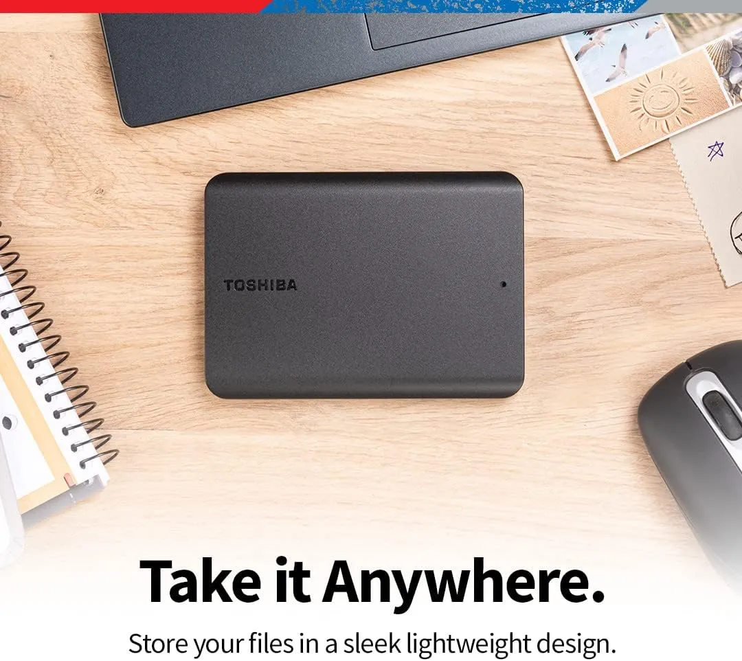 Toshiba Canvio Basics 4TB Portable External Hard Drive USB 3.0, Black - HDTB540XK3CA