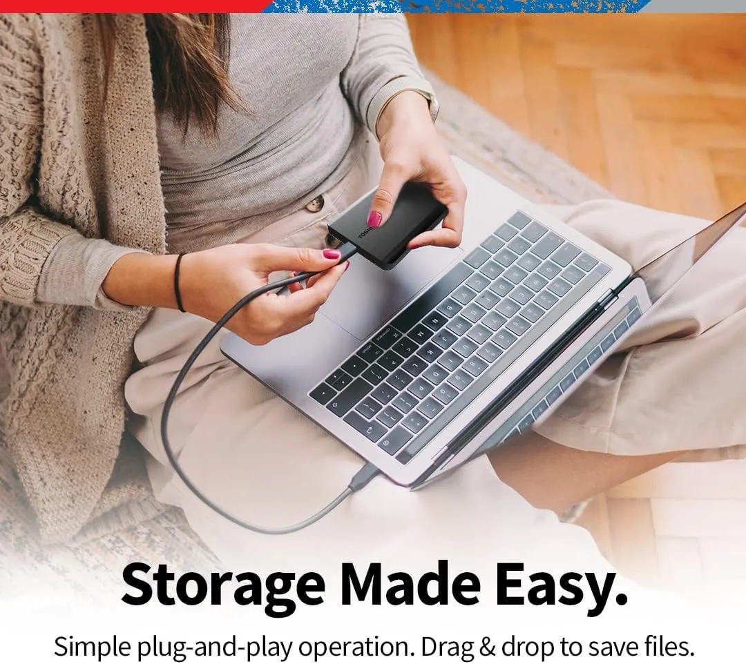 Toshiba Canvio Basics 4TB Portable External Hard Drive USB 3.0, Black - HDTB540XK3CA