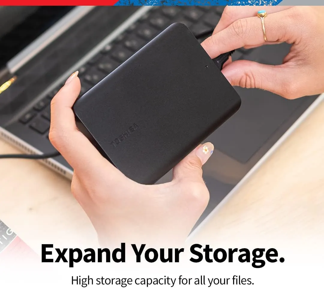 Toshiba Canvio Basics 4TB Portable External Hard Drive USB 3.0, Black - HDTB540XK3CA