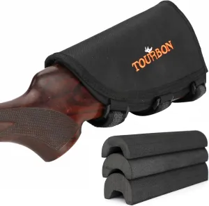 TOURBON Nylon Adjustable Cheek Rest Riser Pad Buttstock Pouch Right Handed, Hunting Shooting Rifle Ammo Shell Holder for 45-70 357 308 30.06 30.30 223