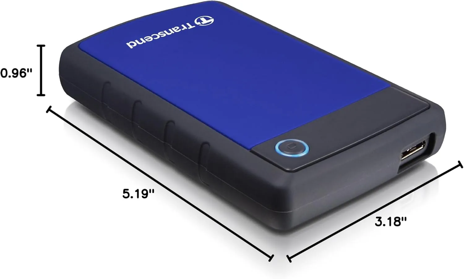 Transcend 4TB USB 3.1 Gen 1 StoreJet 25H3B SJ25H3B Rugged External Hard Drive TS4TSJ25H3B Blue