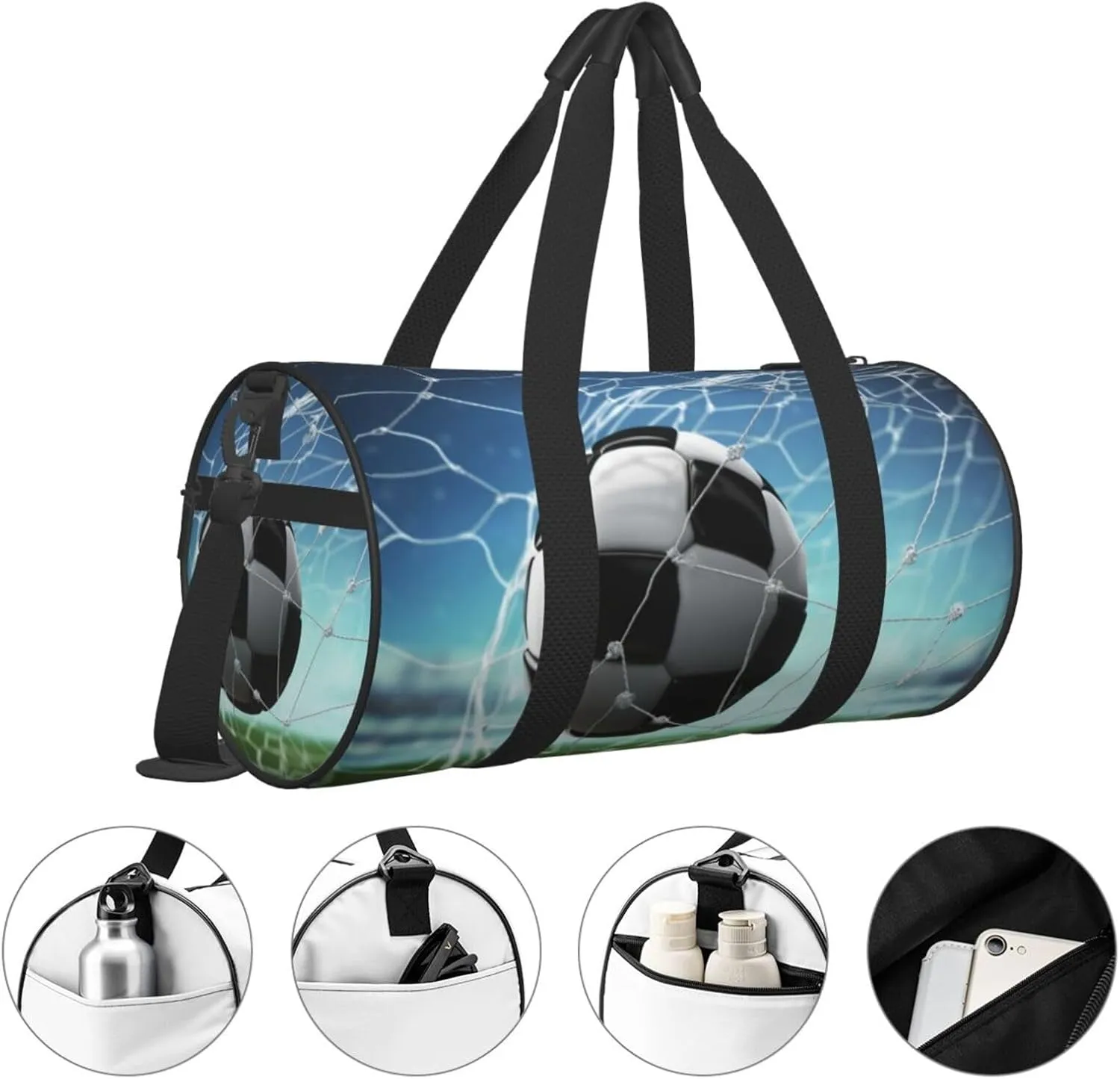 Travel Bag For Women,Soccer Network Print Personal Item Duffle Bags,Weekend Travel Duffel Tote Bag,Travel Sport Gym Bag For Men,Airplane Travel Essentials For Flying