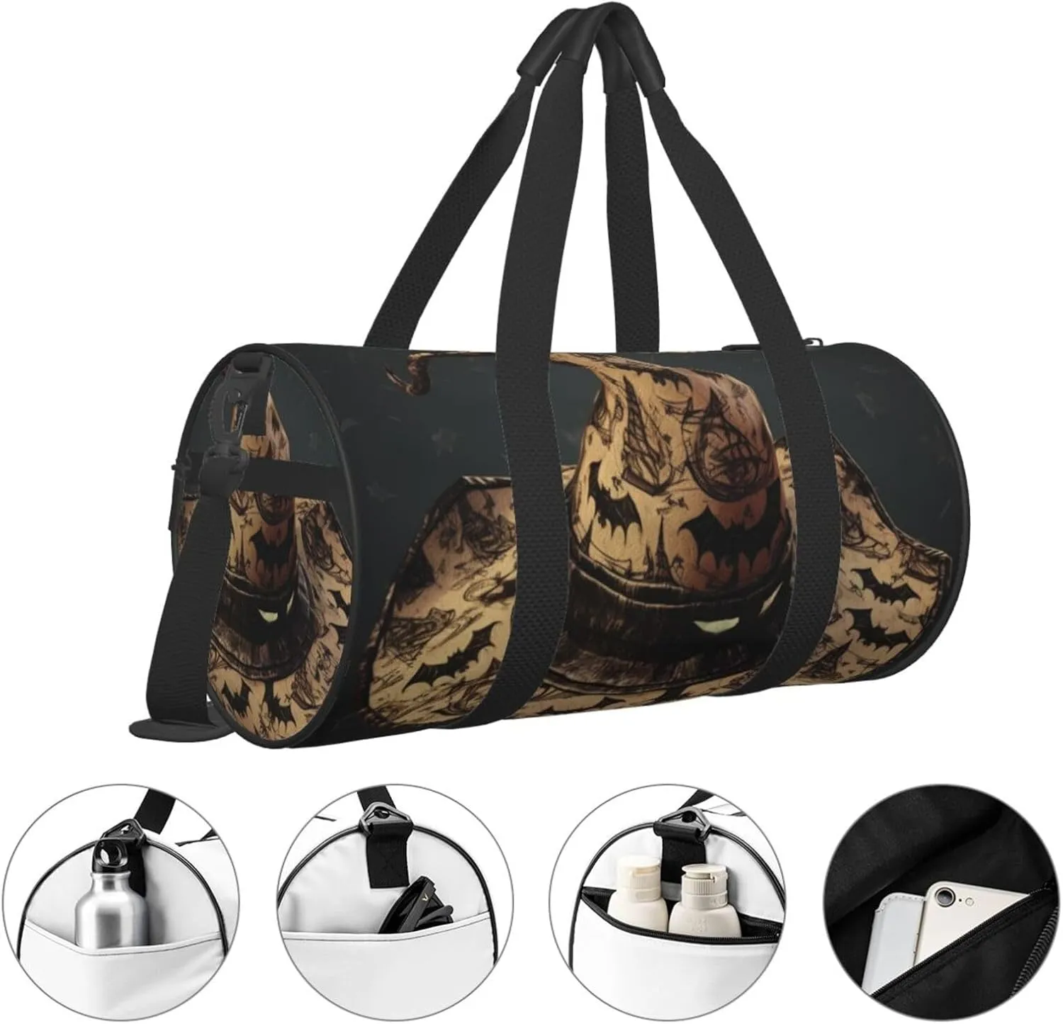 Travel Bag For Women,Witch Hat Print Personal Item Duffle Bags,Weekend Travel Duffel Tote Bag,Travel Sport Gym Bag For Men,Airplane Travel Essentials For Flying