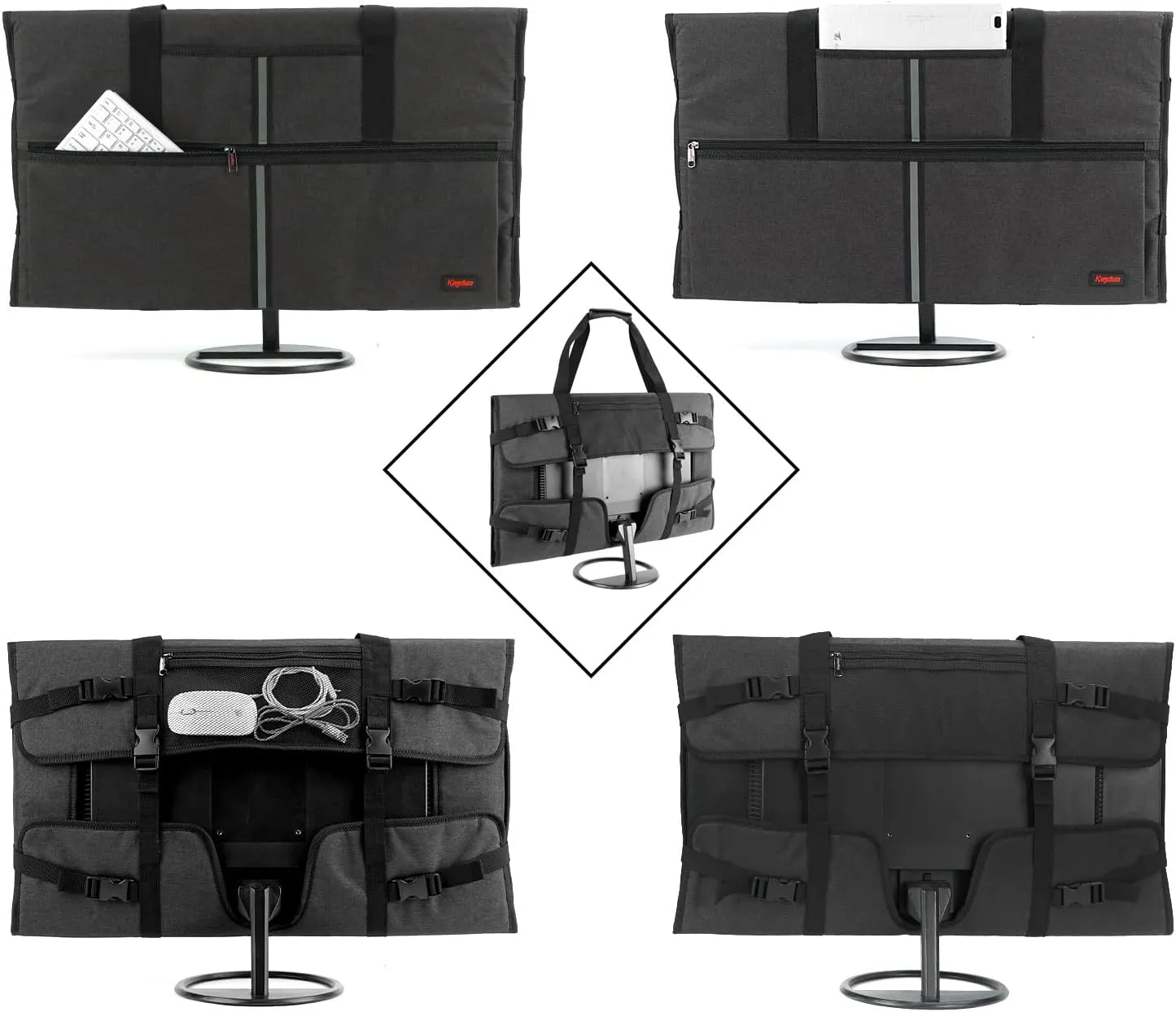 Travel Carrying Bag Compatible with 32 " All-in-One Desktop Computer and 32 "Monitor (Dark Grey)