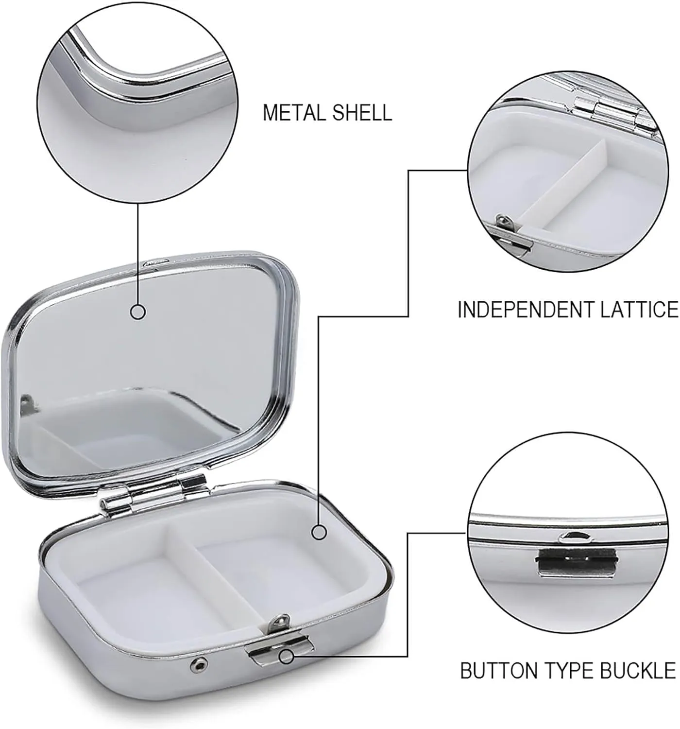 Travel Pill Box Dream Catcher Feather Flower Small Pill Box Purse Pill Box Medicine Storage Box, Portable Vitamin Box