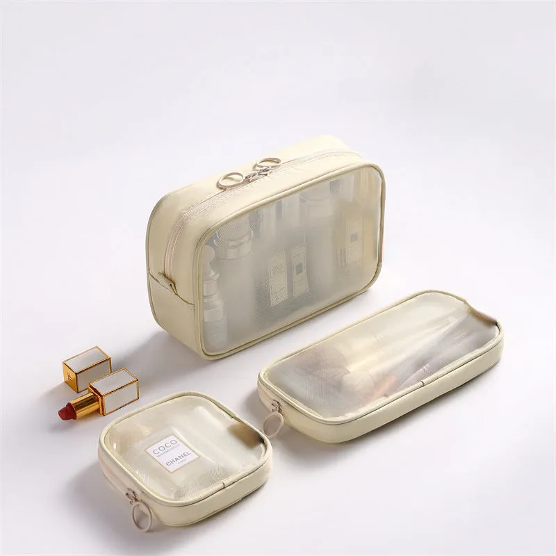 Trendy Large Capacity Portable Toiletry Mesh Bags