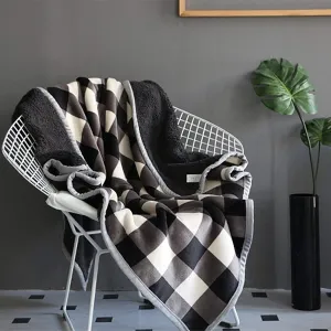 UKELER Buffalo Check Bed Blanket 60'' x 80''- Soft Plush Flannel Throws and Blanket for Bed/Couch/Sofa/Office/Camping