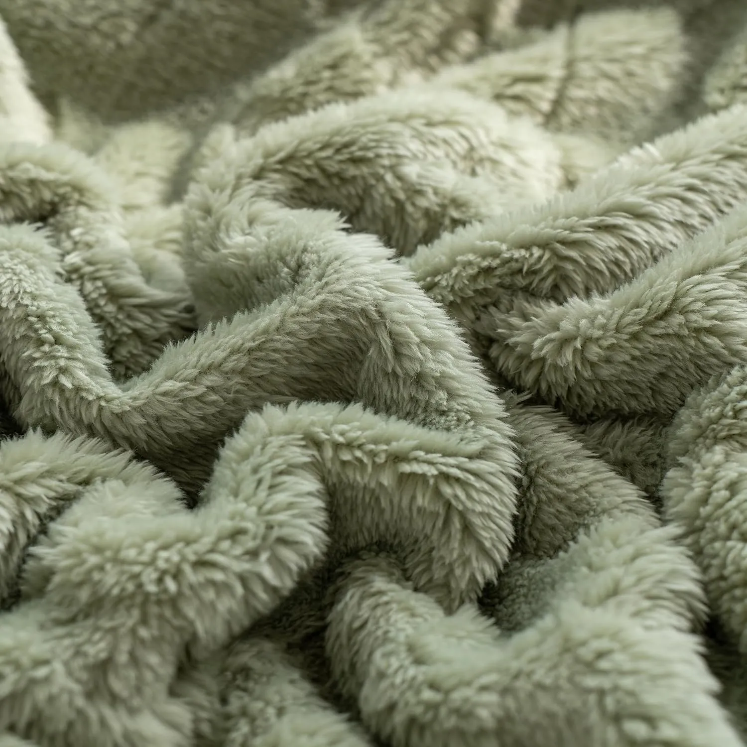 UKELER Cozy Sherpa Bed Blanket Queen Size 80 x 90 Inch, Floral Throw Blanket for Bed, Couch, Sofa, Camping, Great Gift for Mother's Day, Father's Day, Thanksgiving, Christmas, Grass Green