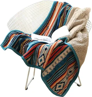 UKELER Fleece Bed Throws 50 x 60 Inch Boho Warm Soft Fluffy Bohemian Throw Blanket Perfect for Bed, Sofa, Couch, Office