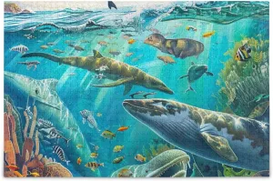 Undersea Fish Jigsaw Puzzles for Adults 1000 Pieces,Colorful Puzzle with Mesh Storage Bag,Learning Educational Puzzles for Gift 2013576