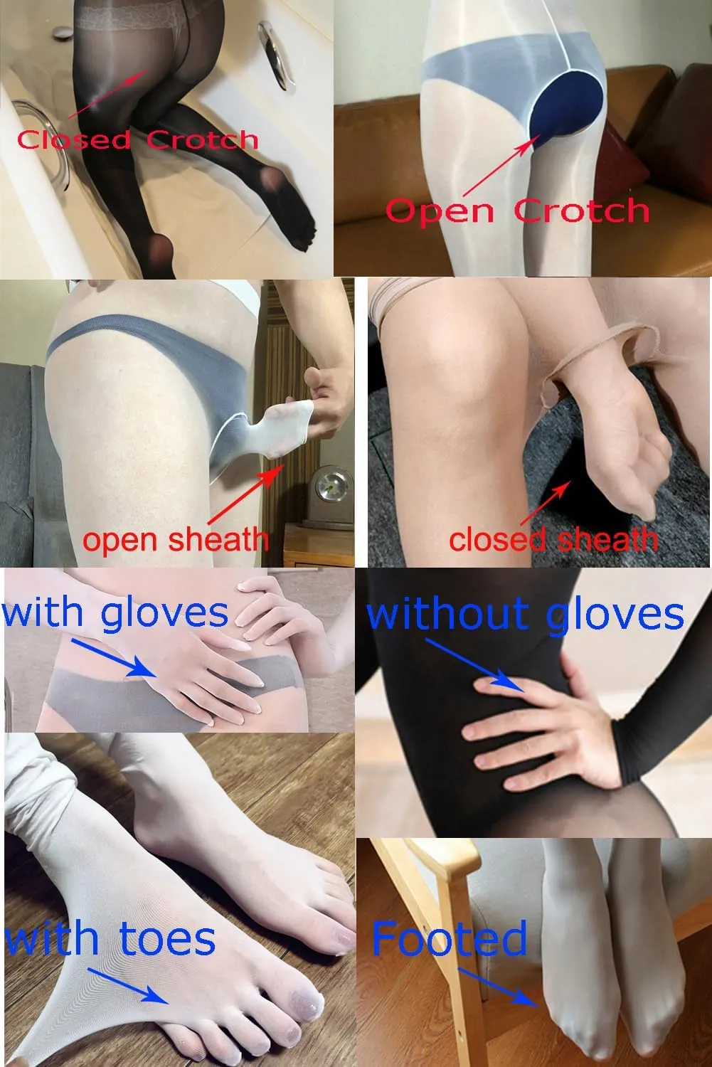Unisex Women Men Sexy 360° Seamless 3D Ultrathin Sheer Full Bodystocking Bodysuit Catsuit with Gloves Toes