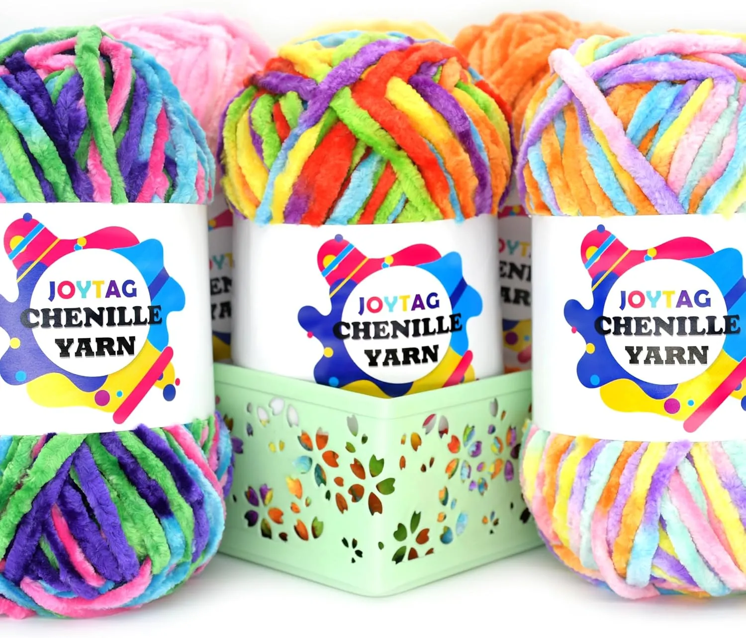 Velvet Chenille Yarn for Crocheting White Coffee Fluffy Plush Thick Bulky Chunky Chenille Soft Baby Blanket Yarn for Crocheting Hand Knitting 3 * 100g-Coffee