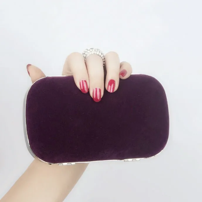 Velvet Diamond Ring Snap Clutch Purse