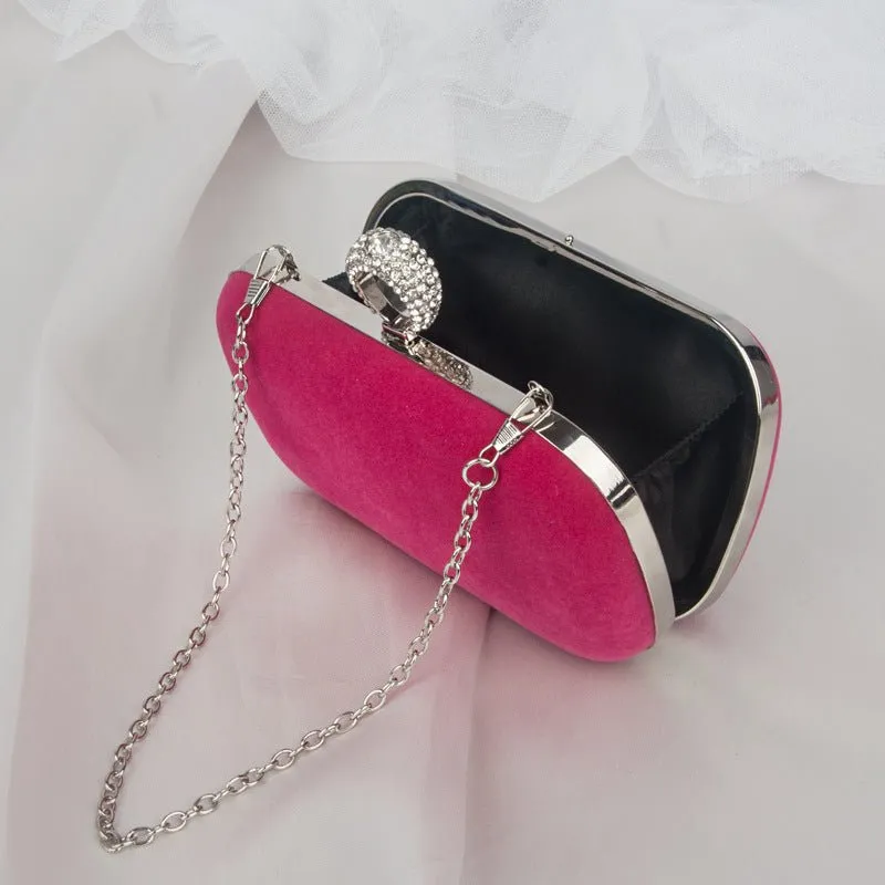 Velvet Diamond Ring Snap Clutch Purse