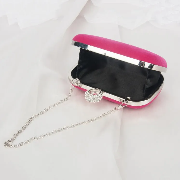 Velvet Diamond Ring Snap Clutch Purse