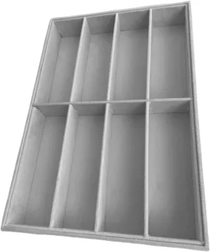 Velvet Glasses Display Tray, Sunglasses Organizer Watch Holder, Sunglasses Jewelry Organizer Eyewear Storage Box for Bedroom, gray