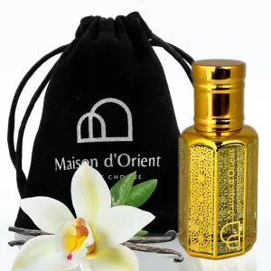 Velvet Vanilla Perfume Oil 12 mL – Oriental Vanilla with Bitter Almond Tonka Bean and Sandalwood. Alcohol Free Long Lasting Oil, Compliment Magnet