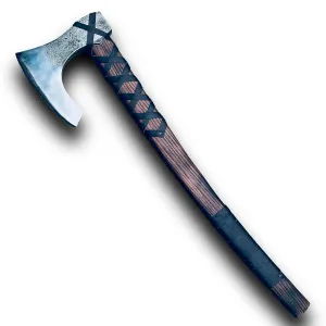 [Viking Tools] 30”Two Handed Large Berserker Axe, Large Norse Axe,Scandinavian Style Viking Axe Double Headed ax, Functional Viking Battle ax, History of Viking and Norse Mythology(Large Norse Axe)