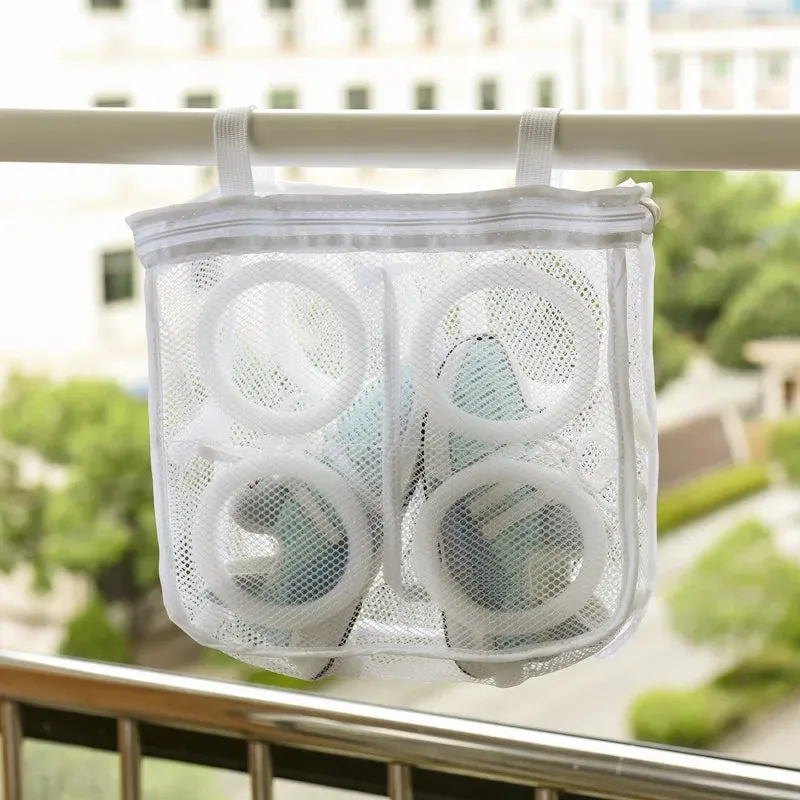 Washing Machine Shoes Bag Travel Shoe Storage bags Portable Mesh Laundry bag Anti-deformation Protective Shoes Airing Dry Tools