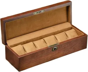 Watch Box 6 Grid Home Watch Storage Boxes High-end Wooden Watch Organizers Jewelry Sorting and Collection Boxes with Locks watch storage box