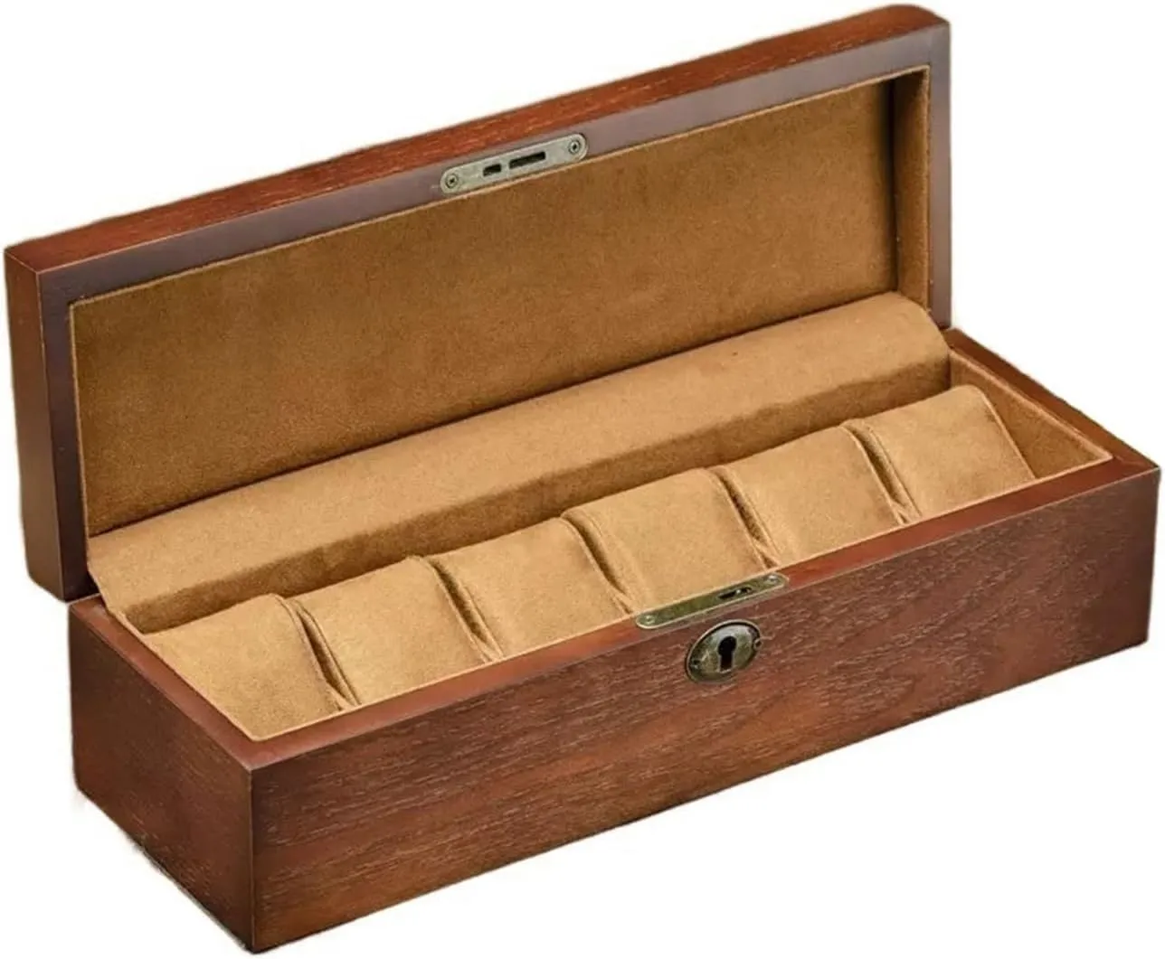 Watch Box 6 Grid Home Watch Storage Boxes High-end Wooden Watch Organizers Jewelry Sorting and Collection Boxes with Locks watch storage box