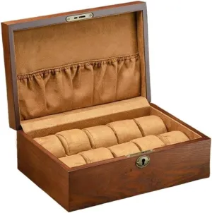 Watch Box Organizer 10 Checkered Watch Storage Boxes Wooden Watch Holders High-end Jewelry Organizers with Locks watch case