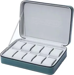 Watch Box Organizer 10 Compartments Large Capacity Watch Organizer Watch Display Collection Box Multifunctional Jewelry Storage Bag watch case