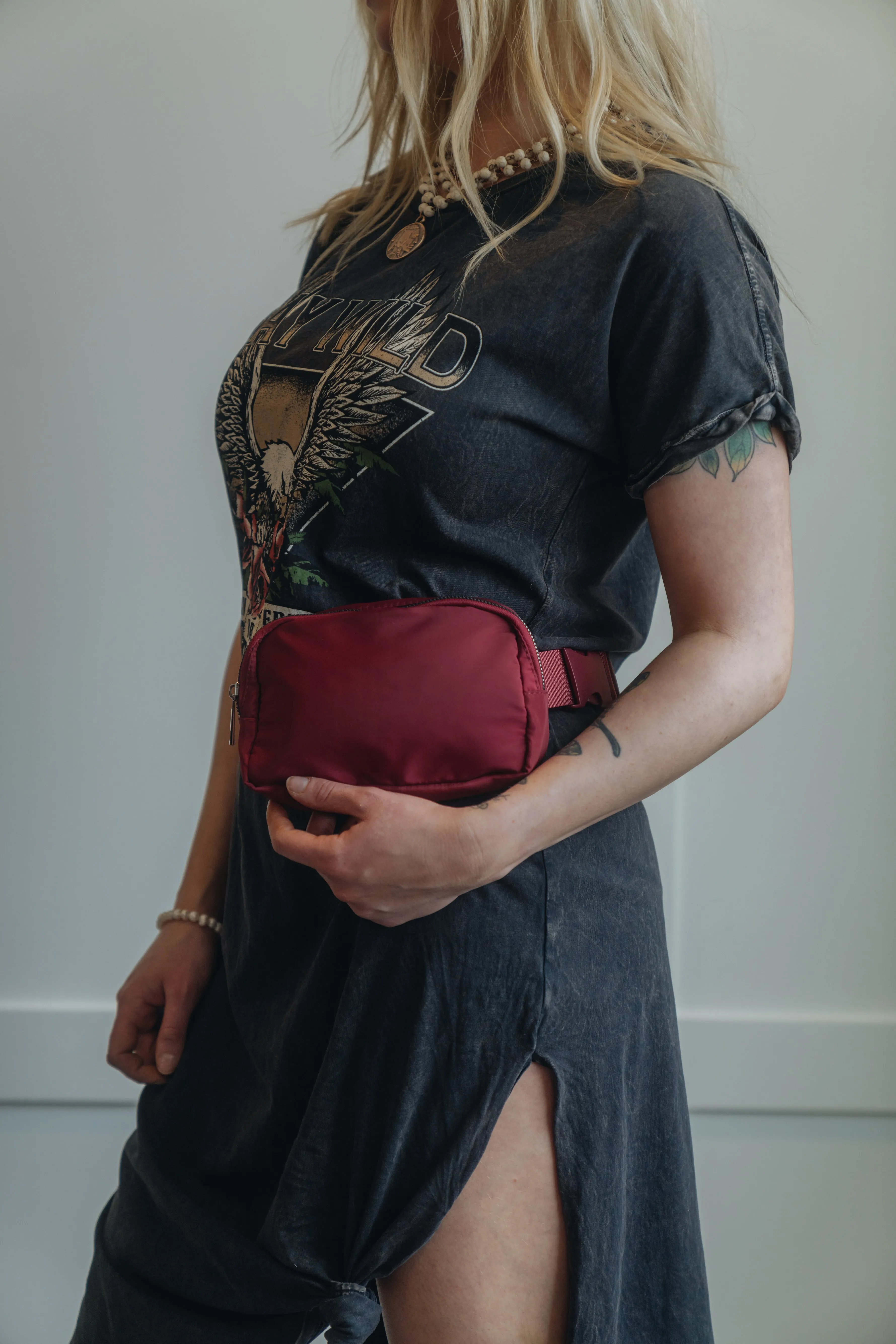 Waterproof Cross Body Sling Fanny Pack Belt Bag My Store (Pink)