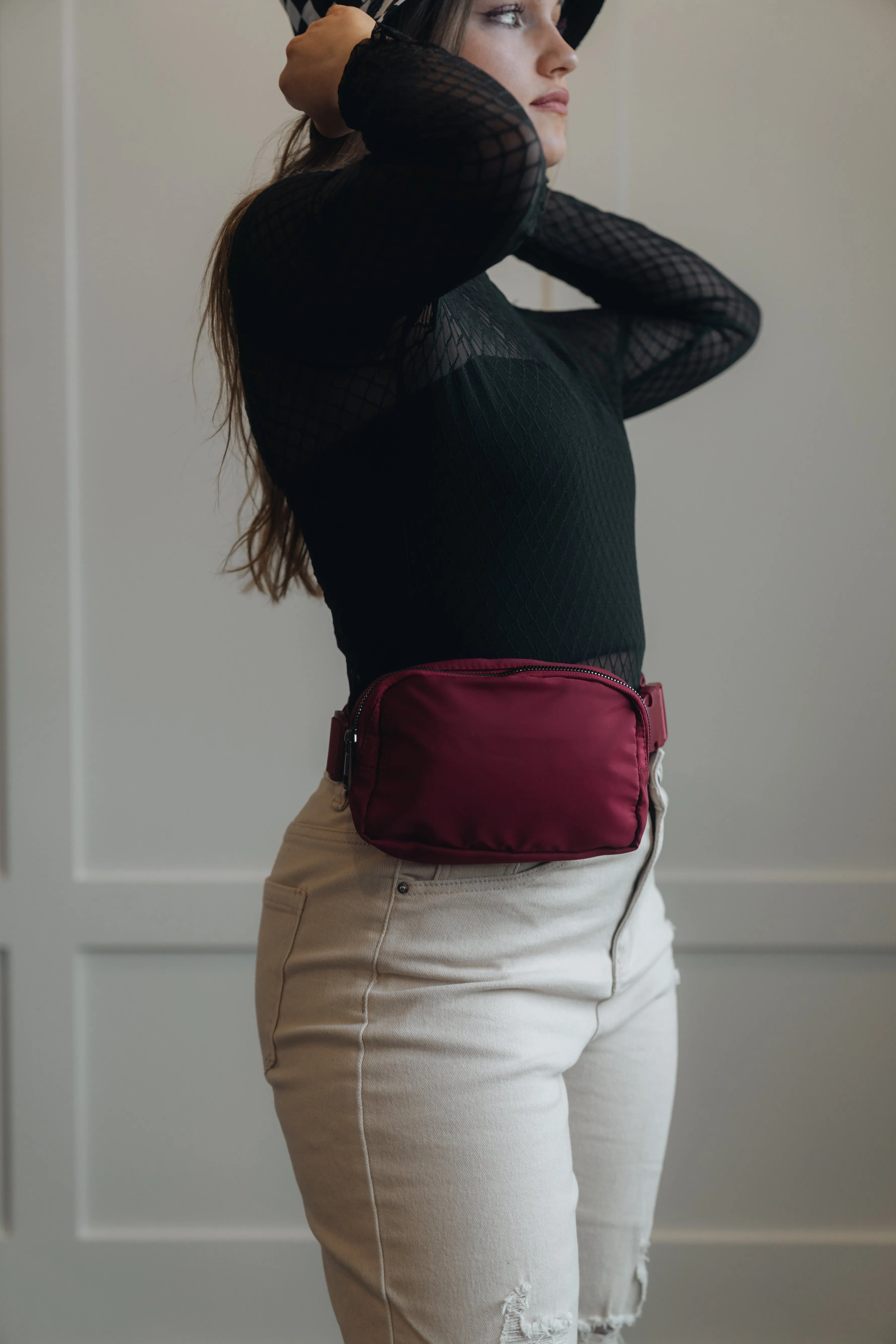 Waterproof Cross Body Sling Fanny Pack Belt Bag My Store (Pink)